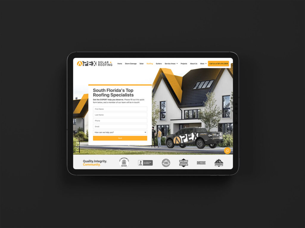 APEX Solar & Roofing — Ventanix portfolio project