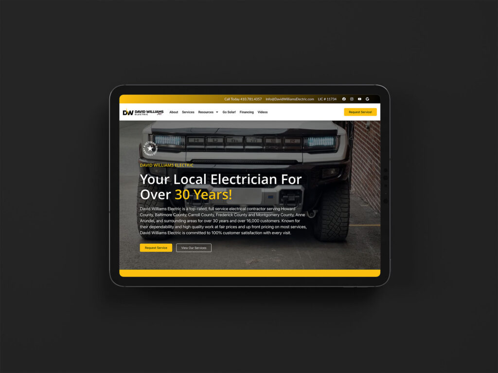 David Williams Electric — Ventanix portfolio project